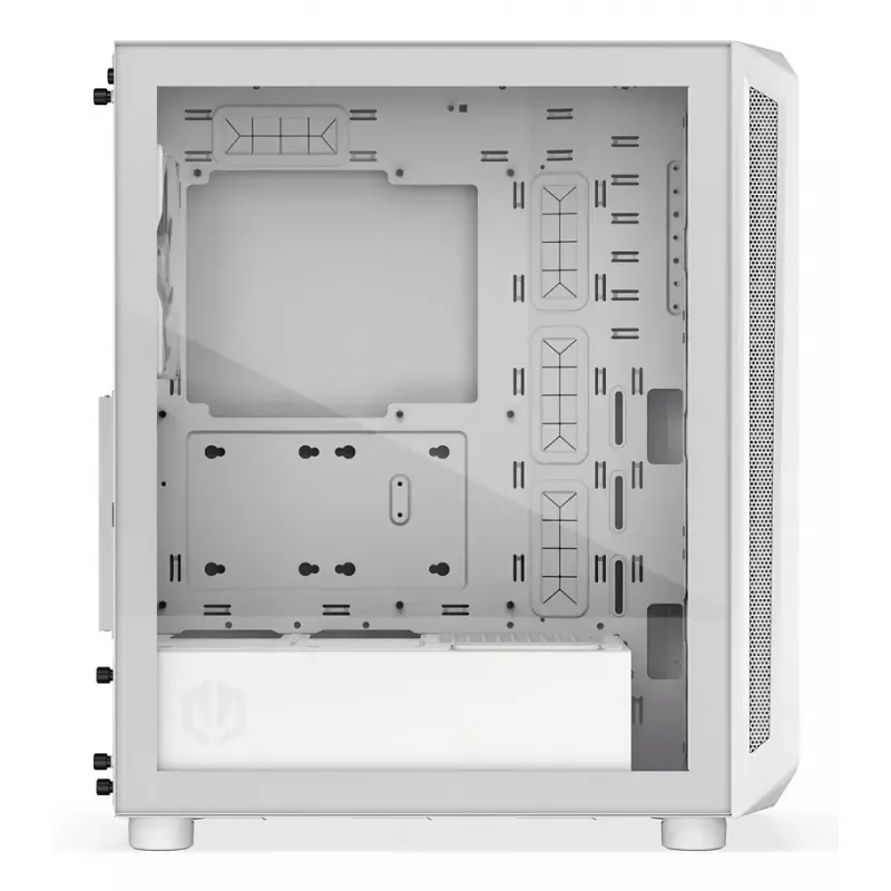 Caixa de PC Midi Tower ENDORFY ARX 500 ARGB branca – vidro temperado, suporta ATX/Micro-ATX/Mini-ITX, 3 ventoinhas frontais de 140 mm + 1 traseira de 140 mm, 1×3,5 polegadas + 6×2,5 polegadas compartimentos