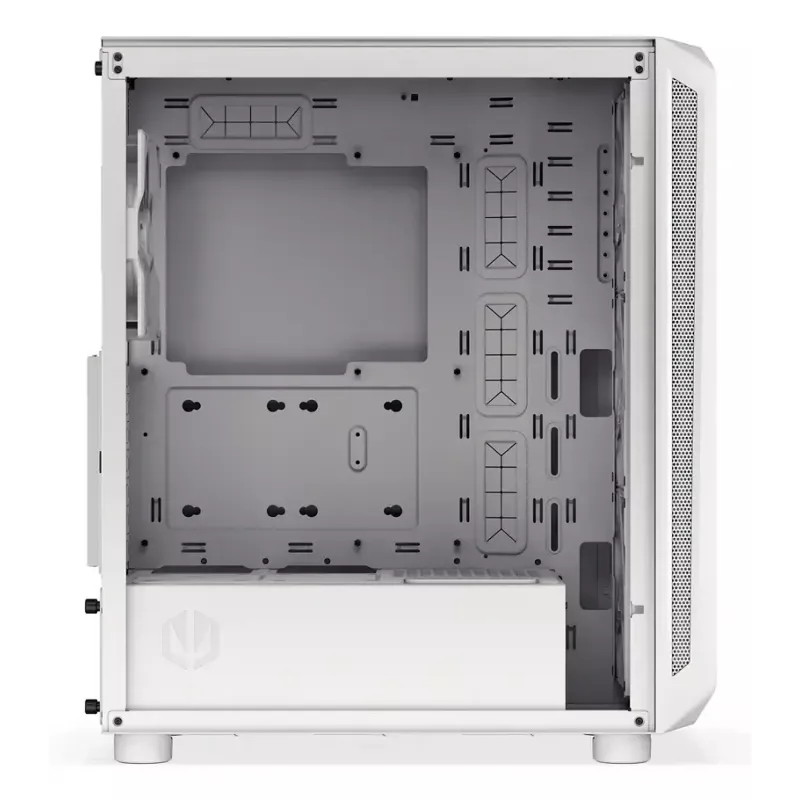 Caixa de PC Midi Tower ENDORFY ARX 500 ARGB branca – vidro temperado, suporta ATX/Micro-ATX/Mini-ITX, 3 ventoinhas frontais de 140 mm + 1 traseira de 140 mm, 1×3,5 polegadas + 6×2,5 polegadas compartimentos