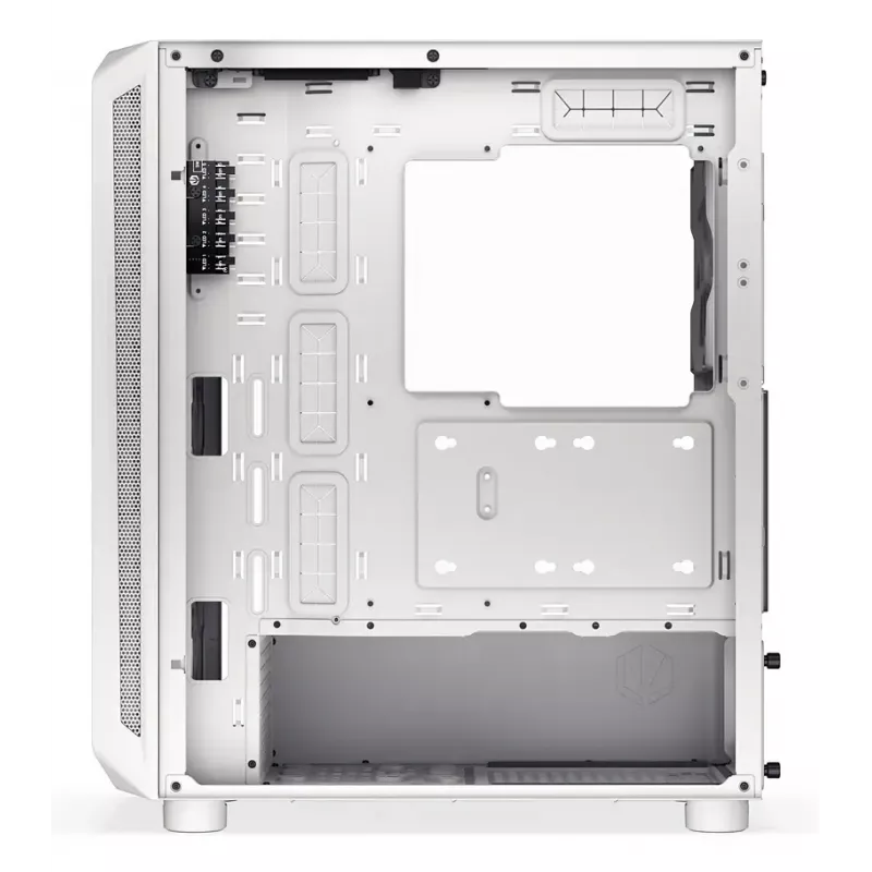 Caixa de PC Midi Tower ENDORFY ARX 500 ARGB branca – vidro temperado, suporta ATX/Micro-ATX/Mini-ITX, 3 ventoinhas frontais de 140 mm + 1 traseira de 140 mm, 1×3,5 polegadas + 6×2,5 polegadas compartimentos