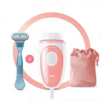 Braun Silk-expert Pro Silk-expert Mini Luz Pulsada Intensa (IPL) rosa, branco