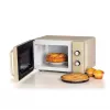 Ariete Vintage Line 3960 Micro-ondas Vintage, 800 W, capacidade 20 L, 3 funções, 5 níveis de cozedura, temporizador, bege