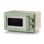 Ariete Vintage Line 3960 Micro-ondas Vintage, 800 W, capacidade 20 l, 3 funções, 5 níveis de potência, temporizador, verde