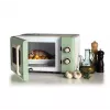Ariete Vintage Line 3960 Micro-ondas Vintage, 800 W, capacidade 20 l, 3 funções, 5 níveis de potência, temporizador, verde