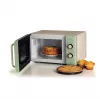 Ariete Vintage Line 3960 Micro-ondas Vintage, 800 W, capacidade 20 l, 3 funções, 5 níveis de potência, temporizador, verde