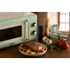 Ariete Vintage Line 3960 Micro-ondas Vintage, 800 W, capacidade 20 l, 3 funções, 5 níveis de potência, temporizador, verde