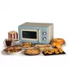 Ariete Vintage Line 3960 Micro-ondas Vintage, 800 W, capacidade 20 l, 3 funções, 5 níveis de cozedura, temporizador, azul