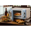 Ariete Vintage Line 3960 Micro-ondas Vintage, 800 W, capacidade 20 l, 3 funções, 5 níveis de cozedura, temporizador, azul