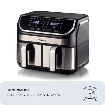 Fritadeira de ar quente Ariete 4625/00 9 L 2100 W preto prateado