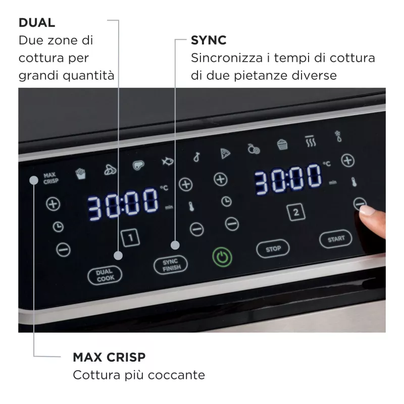 Fritadeira de ar quente Ariete 4625/00 9 L 2100 W preto prateado