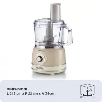 Robot de cozinha Ariete Vintage Line 1781/03 1000 W 2,1 L bege