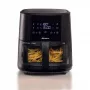 Ariete 4630/00 fritadeira de ar, 9 l, 1500 W, capacidade de carga de 3,6 kg, 7 programas, até 200°C, janela de visualização, preta