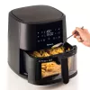 Ariete 4630/00 fritadeira de ar, 9 l, 1500 W, capacidade de carga de 3,6 kg, 7 programas, até 200°C, janela de visualização, preta