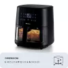 Ariete 4630/00 fritadeira de ar, 9 l, 1500 W, capacidade de carga de 3,6 kg, 7 programas, até 200°C, janela de visualização, preta