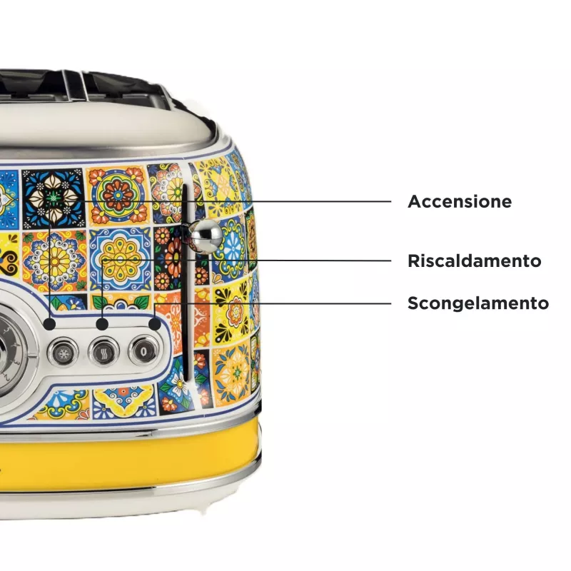 Torradeira ARIETE Positano 4 fatias, 1630 W, cor multicolor