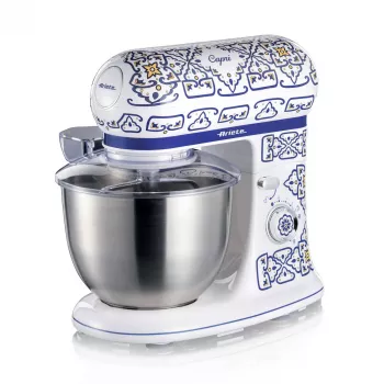 Robot de cozinha Ariete 1588 Capri, batedeira planetária, 7 velocidades, 2400 Watt, 5,5 litros, taça de aço inoxidável