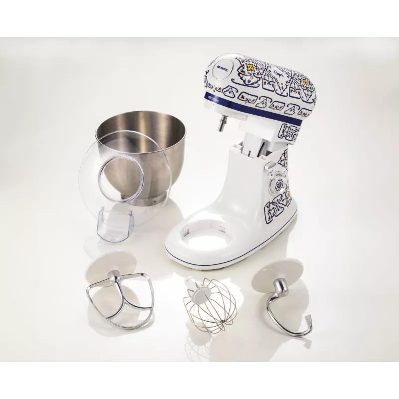Robot de cozinha Ariete 1588 Capri, batedeira planetária, 7 velocidades, 2400 Watt, 5,5 litros, taça de aço inoxidável