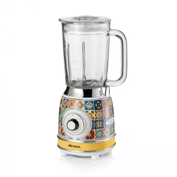 Ariete 583 Positano Misturadora com jarro de vidro de 1,5 litros, 4 lâminas de aço inoxidável, 4 velocidades + Pulse, 1000 Watt