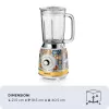 Ariete 583 Positano Misturadora com jarro de vidro de 1,5 litros, 4 lâminas de aço inoxidável, 4 velocidades + Pulse, 1000 Watt