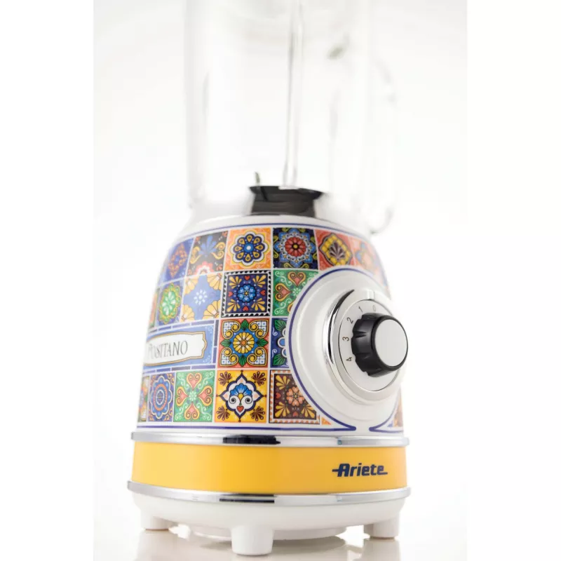 Ariete 583 Positano Misturadora com jarro de vidro de 1,5 litros, 4 lâminas de aço inoxidável, 4 velocidades + Pulse, 1000 Watt