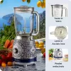 Ariete 583 Capri Misturadora com jarro de vidro de 1,5 litros, 4 lâminas de aço inoxidável, 4 velocidades + função pulsar, 1000 Watt