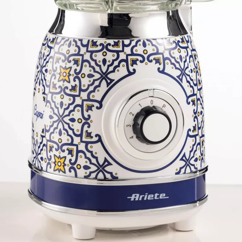 Ariete 583 Capri Misturadora com jarro de vidro de 1,5 litros, 4 lâminas de aço inoxidável, 4 velocidades + função pulsar, 1000 Watt