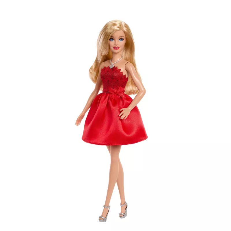 Barbie Mattel 80.º aniversário boneca de moda de aniversário vermelho-rubi com vestido vermelho e acessórios