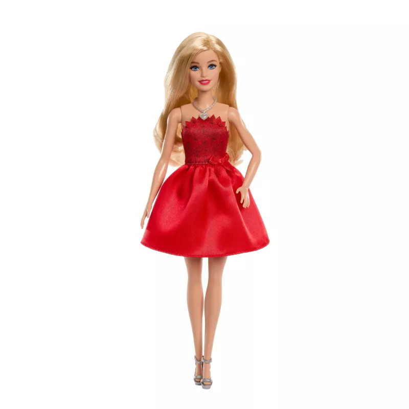 Barbie Mattel 80.º aniversário boneca de moda de aniversário vermelho-rubi com vestido vermelho e acessórios