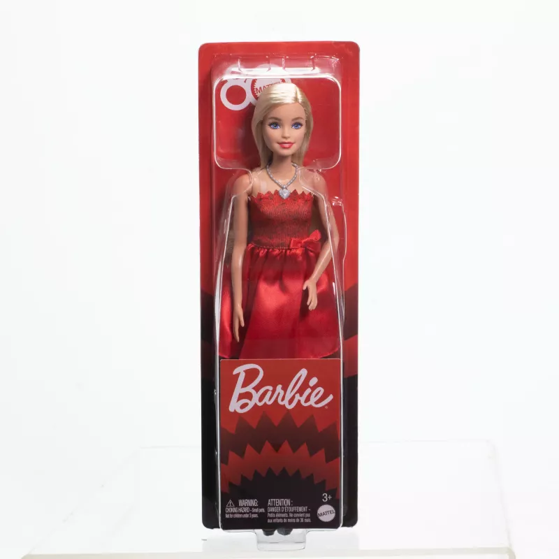 Barbie Mattel 80.º aniversário boneca de moda de aniversário vermelho-rubi com vestido vermelho e acessórios
