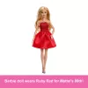 Barbie Mattel 80.º aniversário boneca de moda de aniversário vermelho-rubi com vestido vermelho e acessórios