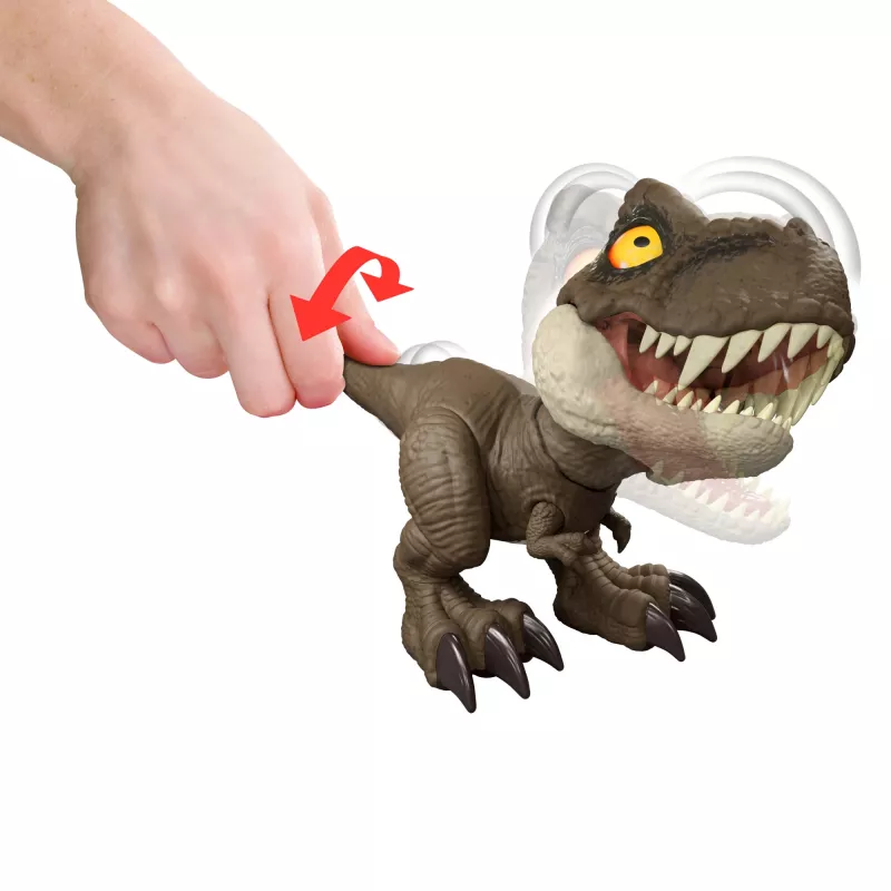 Jurassic World Roar Command Tyrannosaurus Rex figura de dinossauro, função de gravação, reprodução e rugido, T. Rex