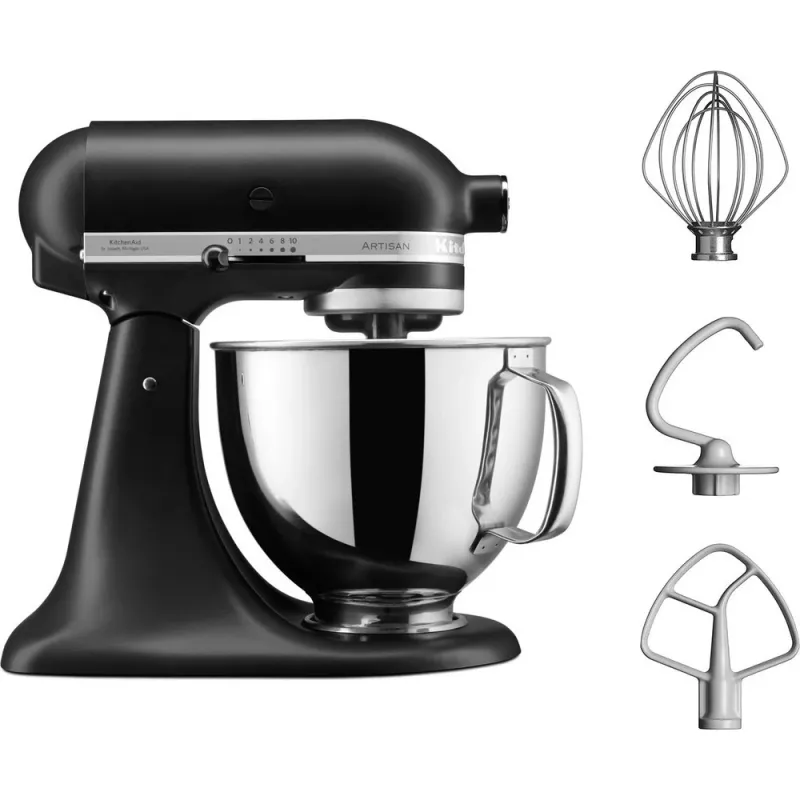 KitchenAid 5KSM125EBM robot de cozinha 300 W 4,8 L preto