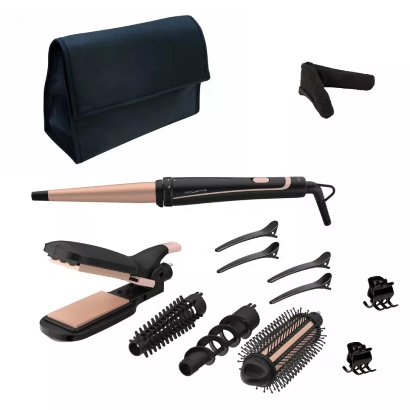 Rowenta Infinite Looks CF4231 Multistyler quente preto, bronze 1,8 m