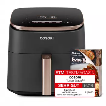 Fritadeira de ar quente Cosori Turbo Blaze Chef Edition Single 6 L independente 1725 W preta, ouro rosa