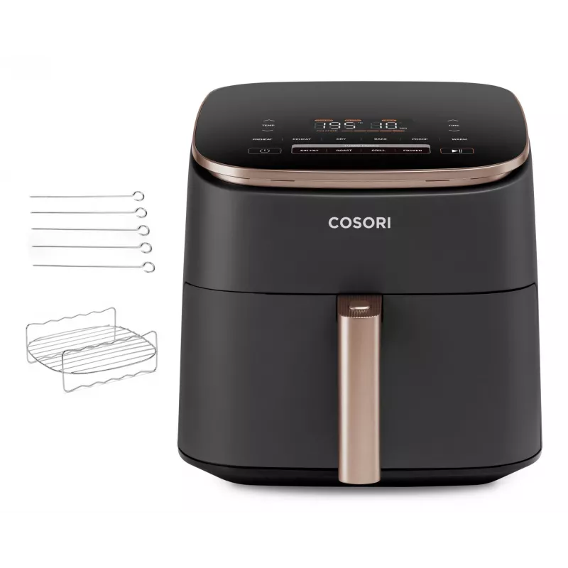 Fritadeira de ar quente Cosori Turbo Blaze Chef Edition Single 6 L independente 1725 W preta, ouro rosa