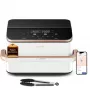 Fritadeira de ar quente Cosori Dual Blaze Twinfry Chef Edition Double 10 L de pé 2800 W ouro-rosado, branca