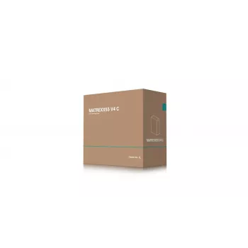Caixa de PC DeepCool MATREXX55 V4 C Midi Tower preta – vidro temperado, suporte ATX/microATX, USB-C, GPU máx. 370 mm