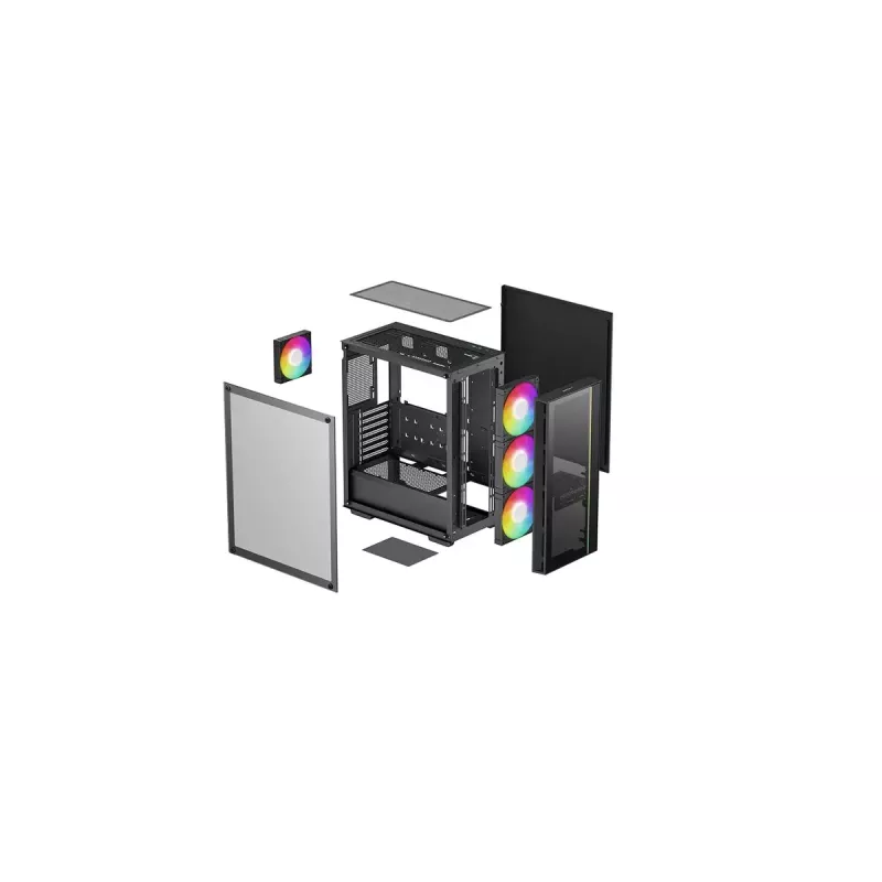 DeepCool MATREXX 55 V4 C R-MATREXX55-BCADA4-G-4 caixa Midi Tower para PC, vidro temperado, ATX/Micro-ATX/Mini-ITX, preta