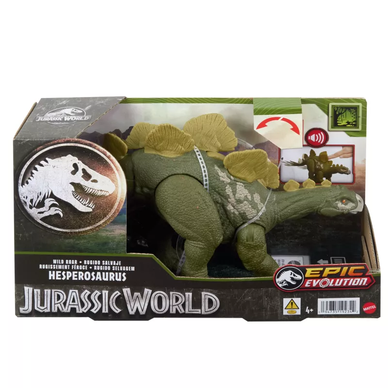 Figura de ação de colecionador Mattel Jurassic World WILD ROAR Hesperosaurus