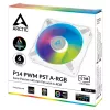 ARCTIC P14 PWM PST A-RGB - ventoinha para caixa semipassiva de 140 mm com A-RGB digital em branco
