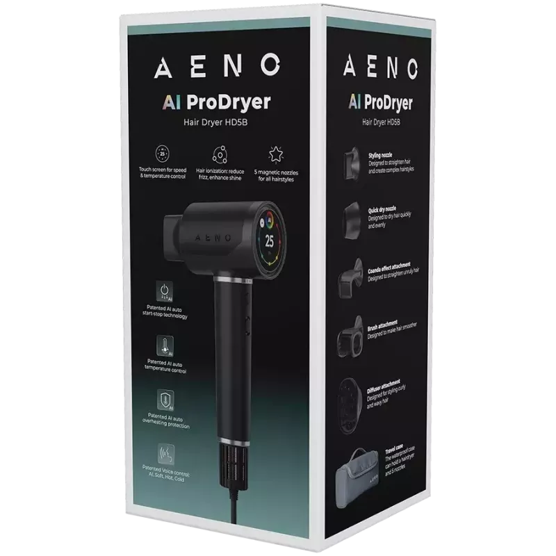 Secador de cabelo AENO AENO AI ProDryer HD5B AHD0005B 2200W tecnologia iónica