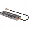 Canyon DS-13 CNS-TDS13 hub USB-C 7 em 1, HDMI 4K, 3x USB 3.0, USB-C PD 100W, leitor SD/microSD, Space Grey transparente