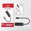 Hub USB-C 3.2 Gen 1 metálico mini AXAGON HUE-M1C
