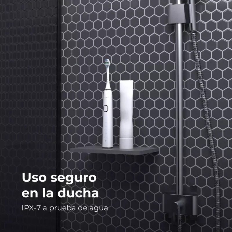 Escova de dentes sónica AENO DB5 branca 5 modos carregamento sem fios