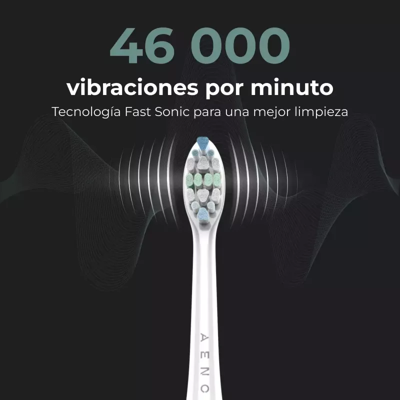 Escova de dentes sónica AENO DB5 branca 5 modos carregamento sem fios