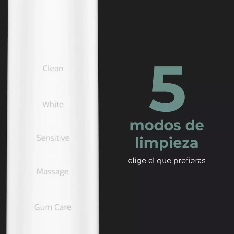 Escova de dentes sónica AENO DB5 branca 5 modos carregamento sem fios