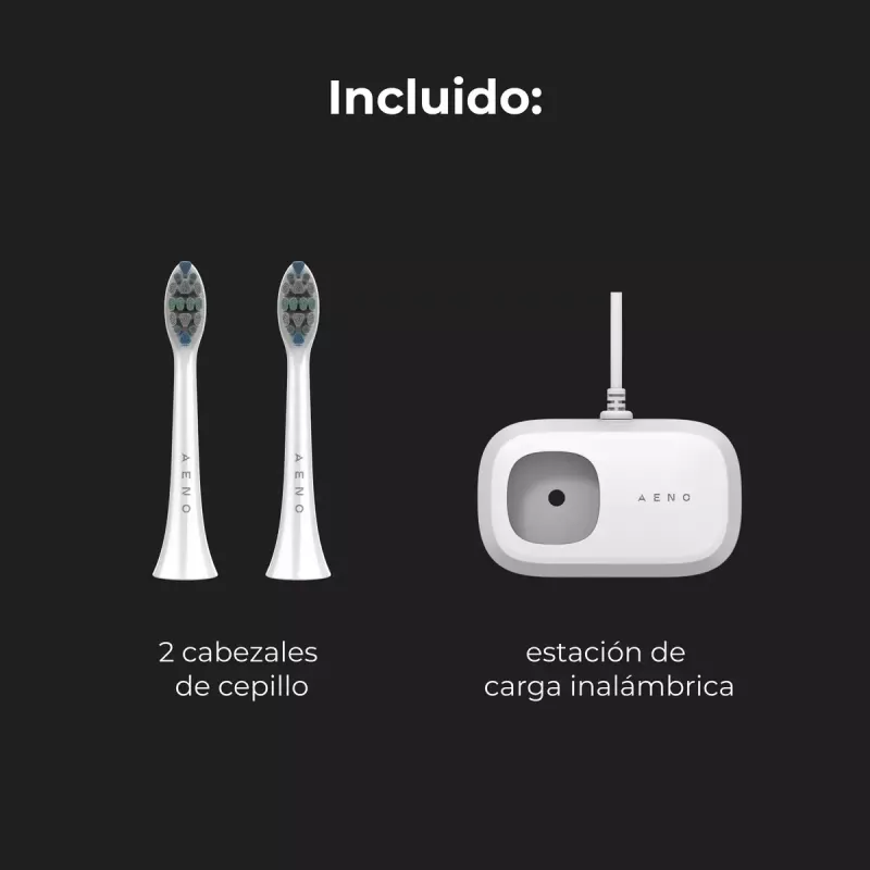 Escova de dentes sónica AENO DB5 branca 5 modos carregamento sem fios