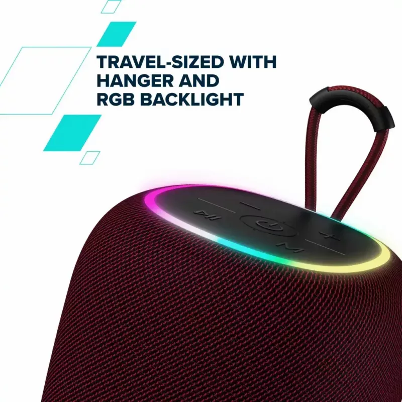 Canyon BSP-8 coluna Bluetooth portátil, 10 W, vermelho
