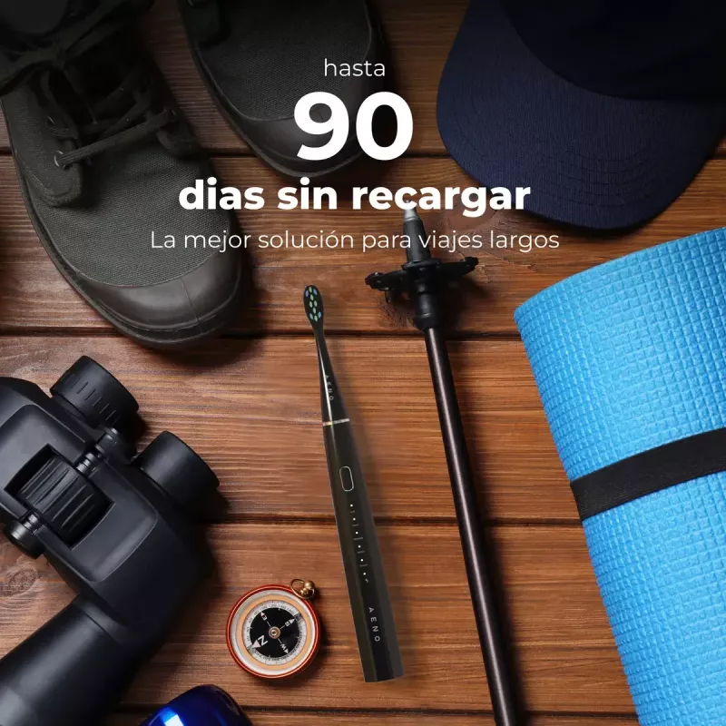 Escova de dentes elétrica sónica AENO DB2S preta 4 modos 46000rpm