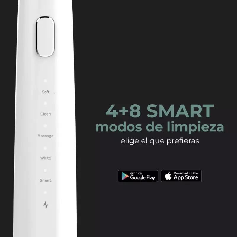 Escova de dentes sónica AENO DB1S branca 4 modos 46000 rpm