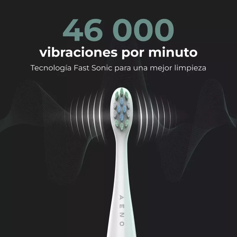 Escova de dentes sónica AENO DB1S branca 4 modos 46000 rpm